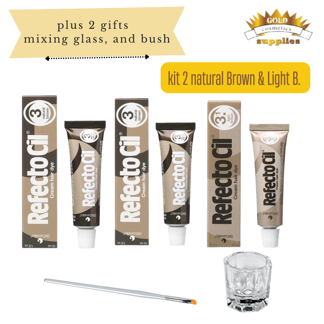 2x Natural Brown + Brown + 2 Gifts