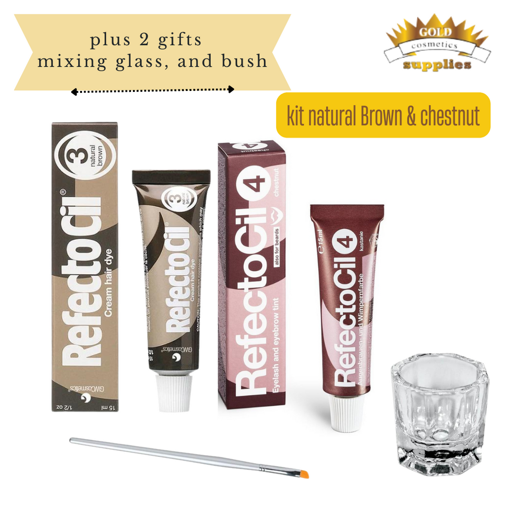 Refectocil Natural Brown + Chestnut + 2 Gifts - Free Shipping