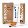 RefectoCil Light Brown 3.1 Solo Kit with cream hair dye, 3% Oxidant Cream, mixing dish and application brush.