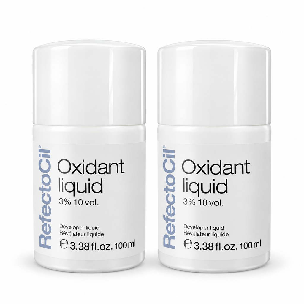 Two RefectoCil Oxidant Liquid 3% 10 Vol. 100 ml developer bottles
