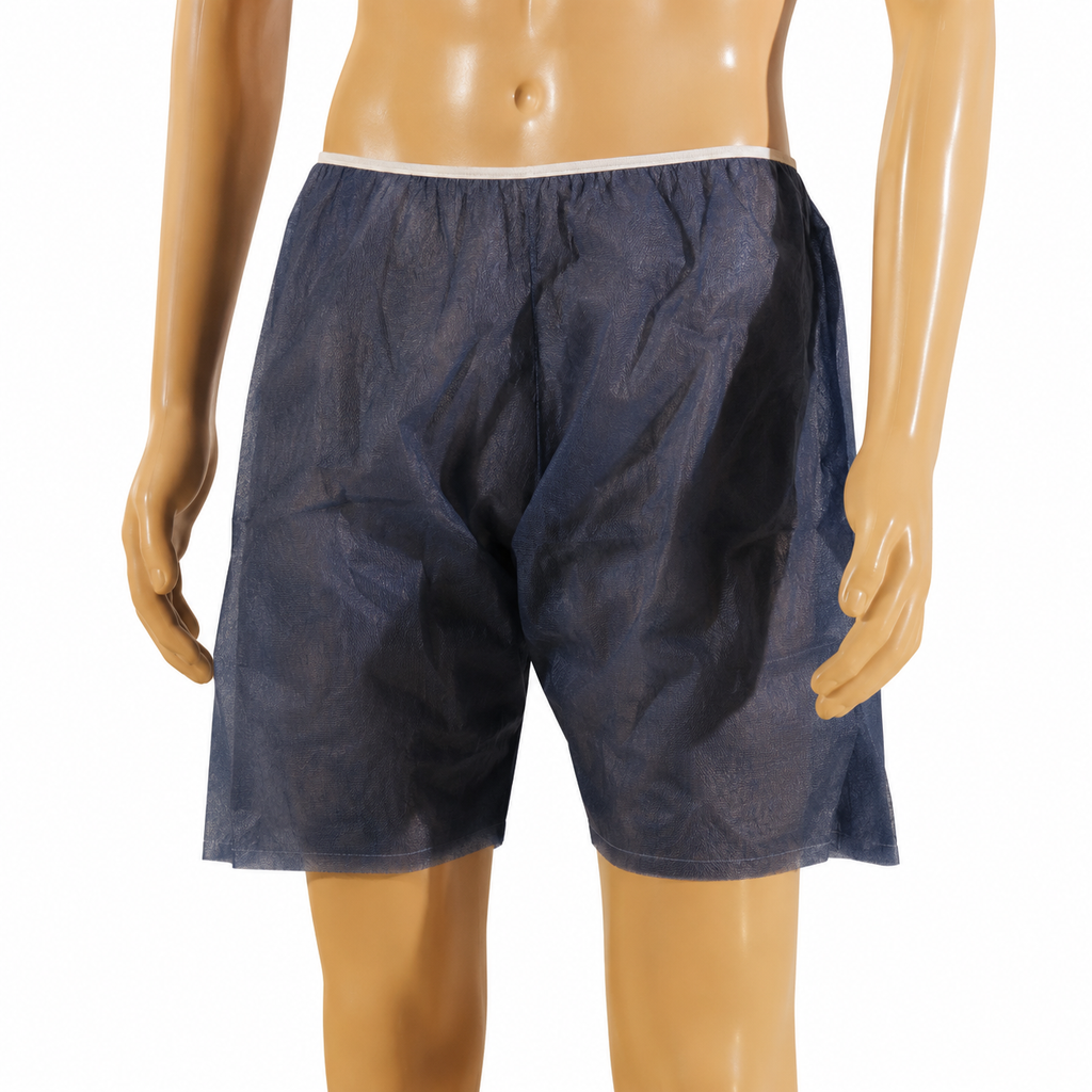 6-PCS Disposable Men's Boxer Shorts – Black Non-Woven
