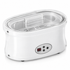 Paraffin wax machine for hands, feet, and elbows with digital display and clear viewing lid