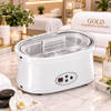 Paraffin wax warmer for salon and spa treatments displayed in a professional beauty setting