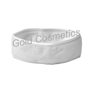 Case/ 200-Pcs White Terry Spa Headband White - Gold Cosmetics & Supplies