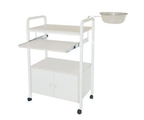 White Beauty Trolley w/cabinet - Gold Cosmetics & Supplies