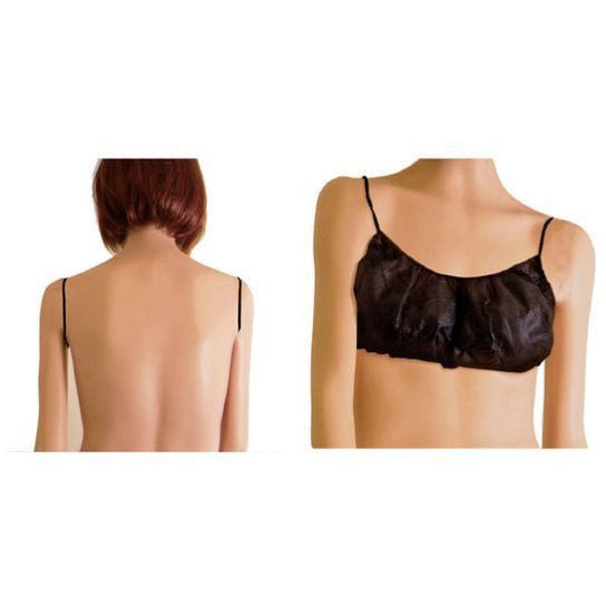 Pack of 50 Black Disposable Bras Bikini,Shoulder Loops