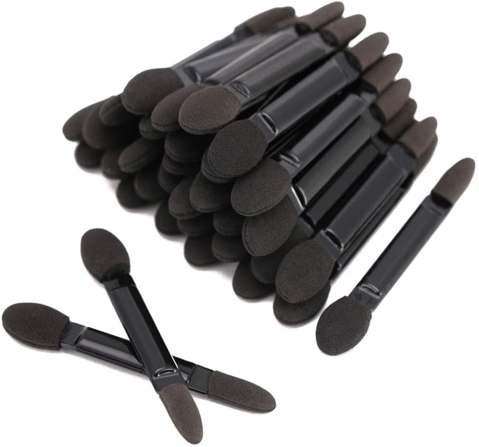 25-PCS/ Double Head Eyeshadow Brushes - Gold Cosmetics & Supplies