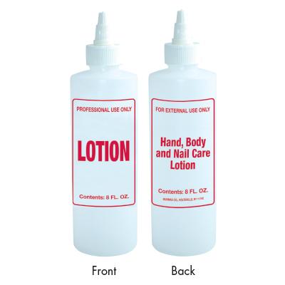 8 oz. Imprinted Nail Solution Bottle - "Lotion" - Gold Cosmetics & Supplies