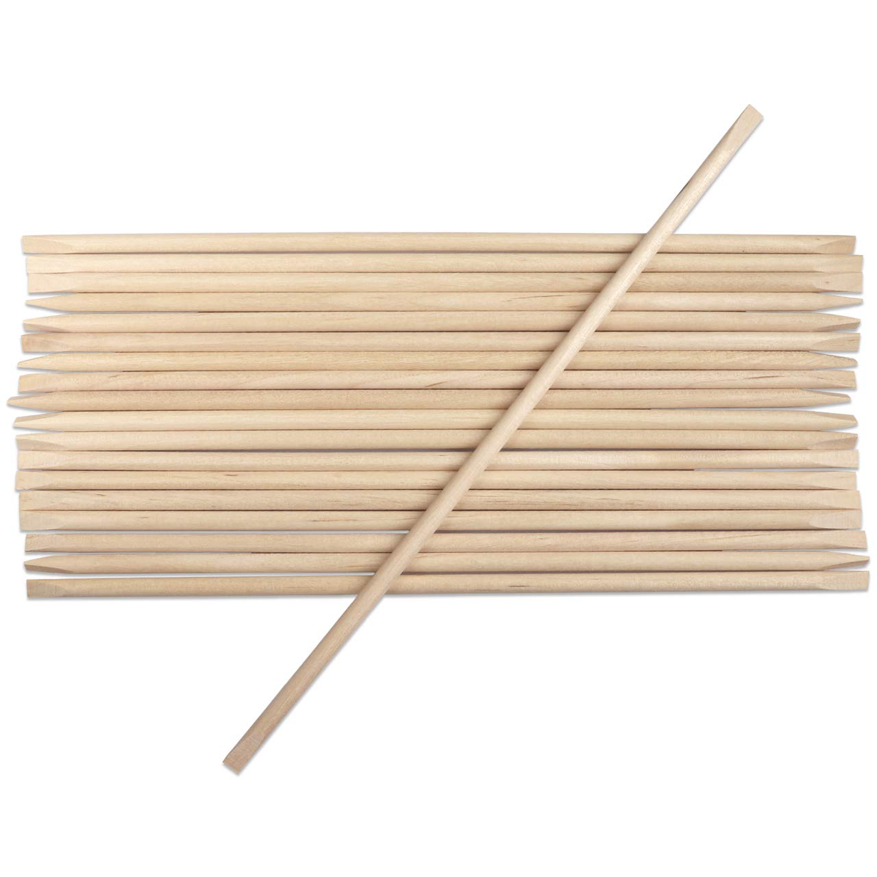 100/pcs Orange Wood Sticks - 7 - Slanted