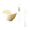 5-pc/ Medium Rubber Silicone Mask Mixing Bowl (White) - Gold Cosmetics & Supplies