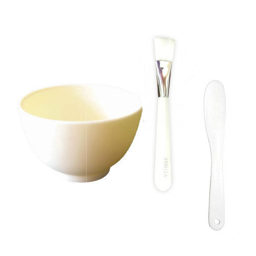 5-pc/ Large Rubber Silicone Mask Mixing Bowl (White) - Gold Cosmetics & Supplies