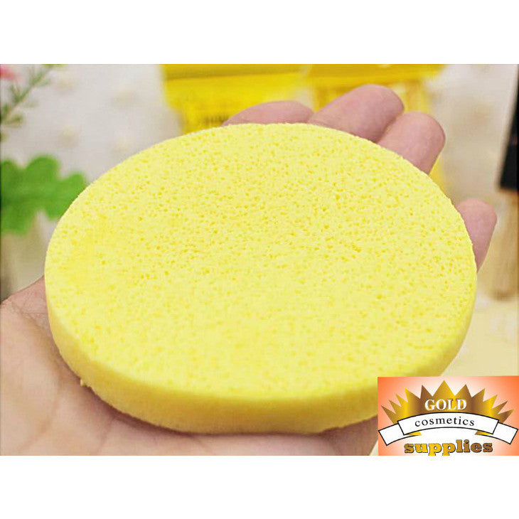 1 CASE/ 6000-PCS Compressed Cleansing Facial Sponges - Gold Cosmetics & Supplies
