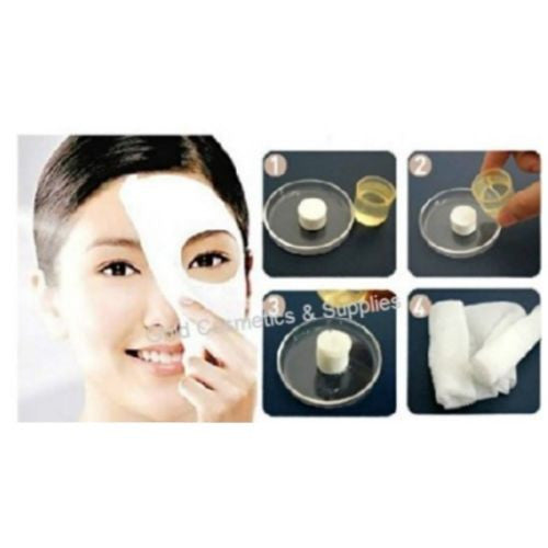 1 CASE/ 2000-PCS Disposable Compressed Face Mask Sheets - Capsules - Gold Cosmetics & Supplies