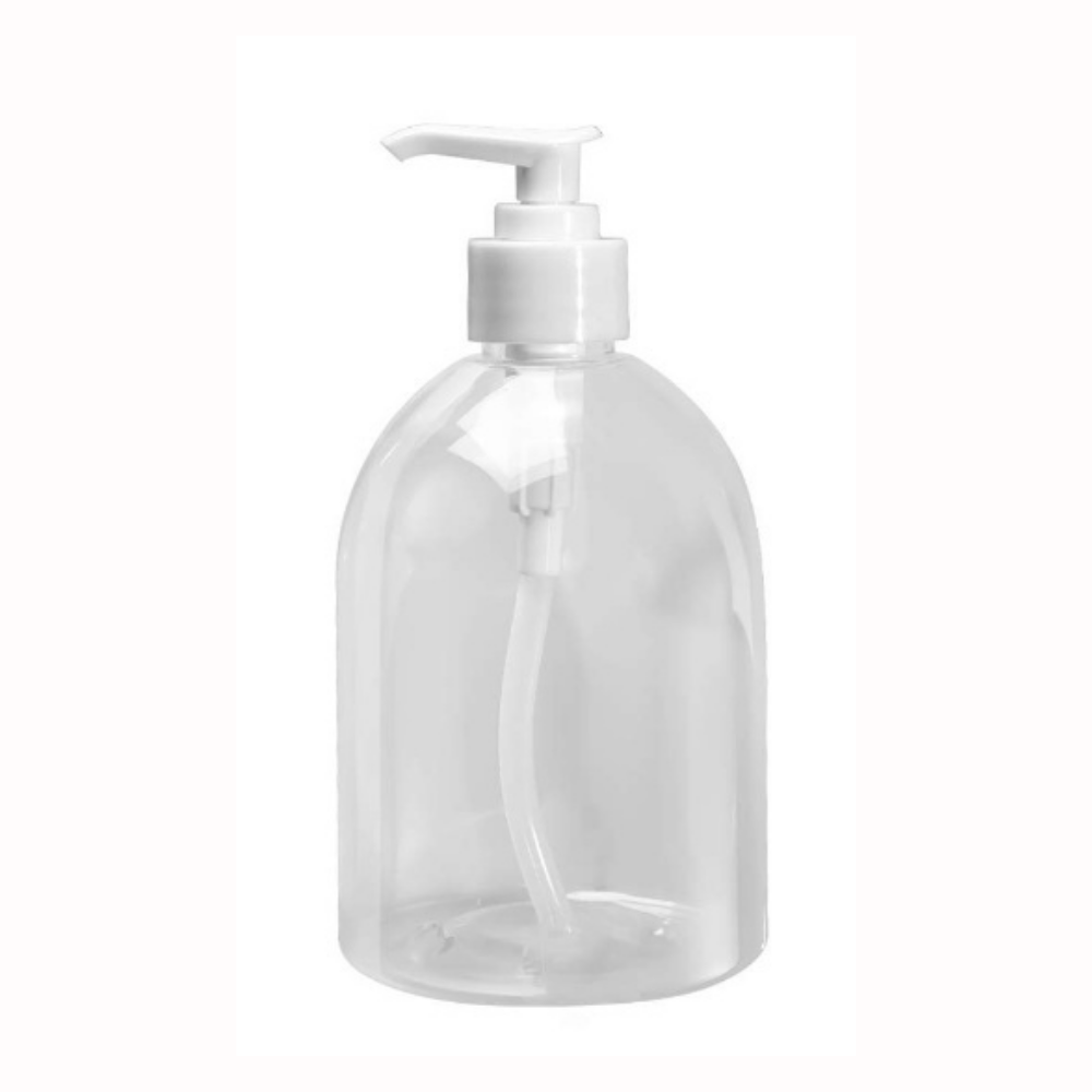 5-pc/ Clear Plastic Pump Dispenser Bottle, 16oz - Gold Cosmetics & Supplies