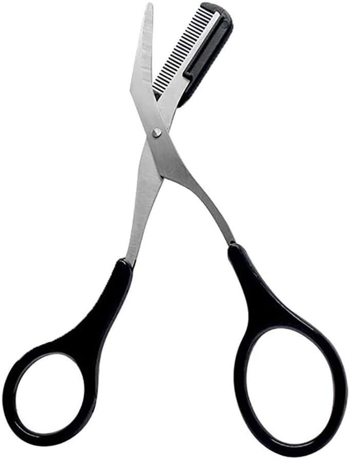 Precision Eyebrow Trimmer Scissors with Comb - Gold Cosmetics & Supplies