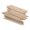 100/pcs Orange Wood Sticks 4" - Slant/Point - Gold Cosmetics & Supplies