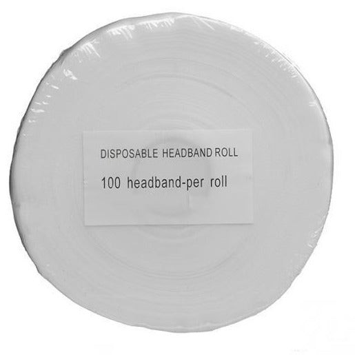 100-PCS/ Disposable Headbands Roll - Gold Cosmetics & Supplies