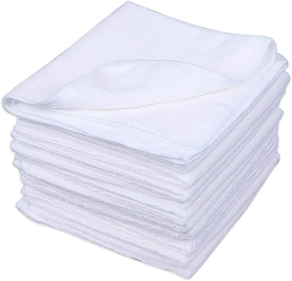 24-pcs/ microfiber facial towels - white - Gold Cosmetics & Supplies