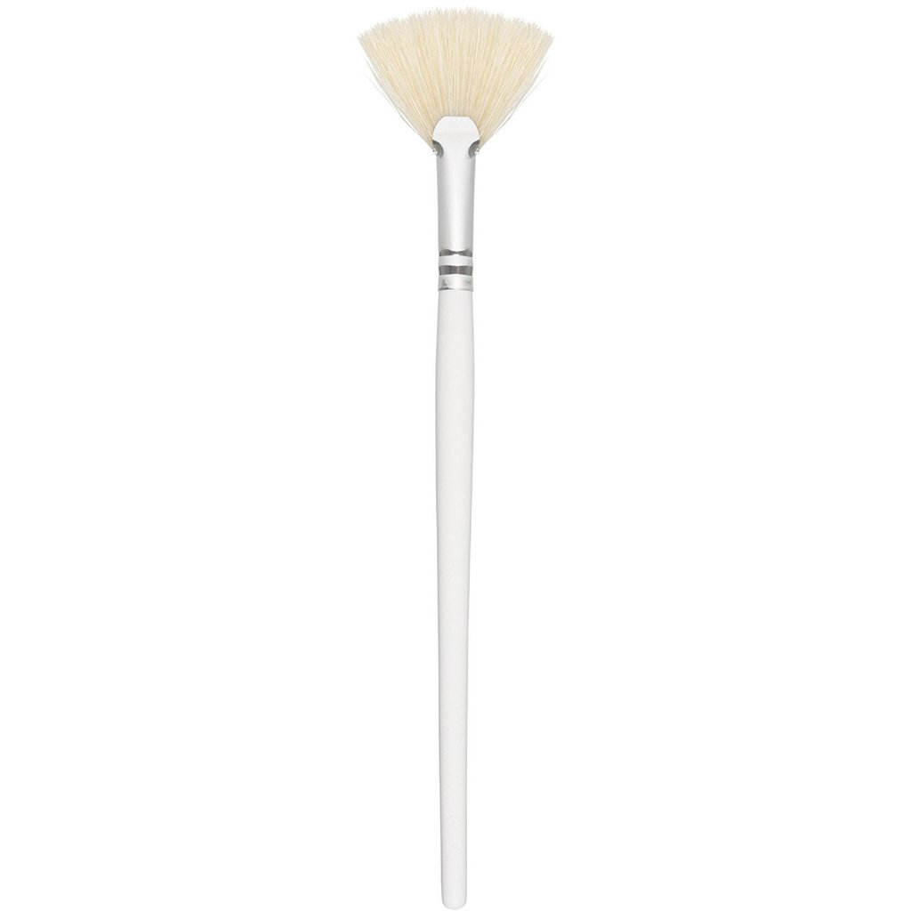 Facial Mask Fan Brush natural boar hair bristle - Gold Cosmetics & Supplies